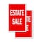 Signmission Estate Sale, Vinyl Decals Only 24 Inch x 36 Inch, Vinyl Decal, 2PK DSB-2436-2PACK-Estate Sale - alternate 1