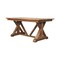 Homeroots 71" Brown Solid Wood Trestle Base Dining Table 719514 - alternate 7