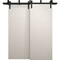 Sartodoors Sliding Closet Barn Bypass Doors 36 x 80 inches, Ego 5000 Painted White Oak, Modern 6.6ft Rails Ha EGO5000BBB-PWO-36 - alternate 1