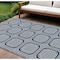 Homeroots 10' X 14' Navy Blue And Ivory Geometric Washable Indoor Outdoor Area Rug 610840 - alternate 1
