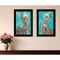 Homeroots Set Of Two Pelicans Teal Black Framed Print Wall Art, 2PK 406657 - alternate 2