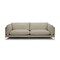 Homeroots 96" Taupe Leather Sofa With Silver Legs 488836 - alternate 1
