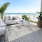 Homeroots 3' X 5' Ivory And Gray Abstract Washable Indoor Outdoor Area Rug 617734 - alternate 6