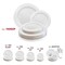 Smarty Had A Party White w/Silver Edge Rim Plastic Dinnerware Value Set (120 Dinner Plates + 120 Salad Plates), 240PK 110SVP-CASE - alternate 10