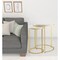 Homeroots Set of Two 22" Gold and White Marble Round Nested Tables 543883 - alternate 9