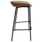 Leisuremod Servos Barstool with Upholstered Faux Leather Seat and Powder Coated Iron Frame, Sand Brown SSBL-18LBR - alternate 8
