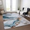 Homeroots 5' X 8' Sky Blue And Copper Abstract Washable Indoor Outdoor Area Rug 617873 - alternate 3