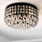 Jonathan Y Meredith 14.5" 3-Light Crystal Drops/Metal LED Flush Mount, Black JYL6142A - alternate 9