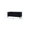 Homeroots 83" Black Velvet Wood Sofa With Toss Pillows 543949 - alternate 7
