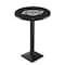 Holland Bar Stool Co 42" Blk Wrinkle Los Angeles Kings Pub Table, 36" dia. Top L217B4236LAKing - alternate 1
