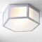 Jonathan Y Minimo 15.75" Hexagon Metal/Frosted Glass LED Flush Mount, Chrome JYL7452A - alternate 11
