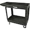 Lorell Utility Cart, w/Built-in Bin, 550 lb Cap, 37-1/2"x17"x39", BK LLR03611 - alternate 11