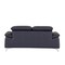 Homeroots 68in Navy Blue and Silver Italian Leather Loveseat 720581 - alternate 6
