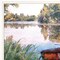 Homeroots Rowboat Pond Landscape 2 White Framed Print Wall Art 407563 - alternate 4