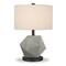 Homeroots 19" Gray and Black Concrete Table Lamp With White Drum Shade 524378 - alternate 8