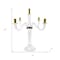 Homeroots 20" Clear Silver And Gold Crystal Tabletop Candelabra Candle Holder 590251 - alternate 6
