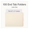 Pendaflex End Tab Expansion Folders, 1/3-Cut Tabs: Assorted, Letter Size, 0.75" Expansion, Manila, 100PK 1007003 - alternate 3