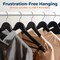 Campior Brown Wooden Hangers, Heavy-Duty with 360 Deg Swivel Hook, Non-Slip, Pants Bar, 5PK CMPWH5BW - alternate 6