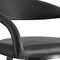 Homeroots 26" Black Faux Leather and Iron Low Back Counter Height Swivel Bar Chair 569182 - alternate 8
