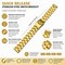 Elegani Oyster-Style Stainless Steel Replacement Band Compatible with Apple Watch 45mm, Yellow Gold SD3L-YGD-45mm - alternate 4