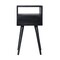 Homeroots 22" Black Solid Wood Square One Drawer Nightstand 651609 - alternate 14