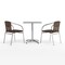 Flash Furniture Square Table Set, 23.5 W, 23.5 L, 27.5 H, Aluminum, Plastic, Rattan, Stainless Steel, Grey TLH-ALUM-24SQ-020CHR2-GG - alternate 11