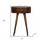 Homeroots 22" Chestnut Solid Wood One Drawer Nightstand 651496 - alternate 13