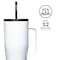 Corkcicle Go Cup XL Series Tumbler, 30 oz, Stainless Steel, Gloss White, Insulated 2830GW - alternate 6