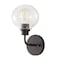 Jonathan Y Sandrine 6.5" 1-Light Iron/Seeded Glass Cottage Rustic LED Vanity Light, Oil Rubbed Bronze JYL7526A - alternate 12