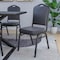 Leisuremod Cove Stackable PU Leather Dining Chair with Gold Speckle Metal Base CCBL-18BL - alternate 6