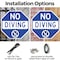 Signmission No Diving, 18 Inch X 18 Inch, Plastic Sign OC-P-18-130 - alternate 6