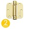 Global Door Controls 3.5 in. x 3.5 in. Spring Full Mortise 5/8 in. Radius Door Hinge with Fixed Pin - Pack of 2 CPS3535-R-US4-M - alternate 1