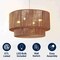 Jonathan Y Elliott 24" 5-Light Coastal Bohemian Adjustable Metal Hand-Woven Rattan-Look Paper Rope 2-Tier Drum JYL9563A - alternate 11