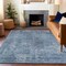 Homeroots 9' X 12' Blue And Gray Abstract Washable Indoor Outdoor Area Rug 615504 - alternate 7