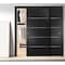 Sartodoors Sliding Closet Bypass Doors, Planum 0020 Matte Black, Sturdy Rails Moldings Trims Hardware Set, Woo PLANUM0020DBD-BLK-8484 - alternate 1