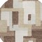 Homeroots 8' Brown Ivory And Taupe Round Geometric Washable Indoor Outdoor Area Rug 613201 - alternate 7