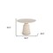 Homeroots 39" Off White And Off White And Brass Rounded Concrete Dining Table 486036 - alternate 4