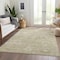 Homeroots 9' X 12' Beige And Brown Damask Washable Indoor Outdoor Area Rug 603501 - alternate 7