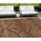 Homeroots 8' X 10' Orange Copper And Brown Floral Washable Indoor Outdoor Area Rug 588909 - alternate 1