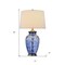 Homeroots 28" Blue Swirl Glass Table Lamp With White Empire Shade 524717 - alternate 4
