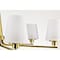 Nuvo Lune, 6 Light Chandelier, Vintage Brass Finish, Etched White Glass 60/8236 - alternate 6