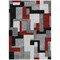 Homeroots 3' X 5' Gray Ivory And Red Geometric Washable Indoor Outdoor Area Rug 613211 - alternate 9