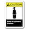 Signmission 10 in Height, Plastic, 10" x 7", ANSI-710CS Keep All Cylinders Chained ANSI-710CS Keep All Cylinders Chained - alternate 1