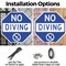 Signmission No Diving, 10 Inch X 10 Inch, Aluminum Metal Signs OC-A-10-130 - alternate 5