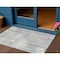 Homeroots 3' X 5' Gray And Silver Geometric Washable Indoor Outdoor Area Rug 618589 - alternate 1