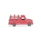 Homeroots 5" Red Metal Hand Painted Decorative Truck Tabletop Sculpture 483256 - alternate 8