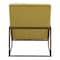 Homeroots 26" Olive Green And Bronze Velvet And Upholstered Arm Chair 556478 - alternate 7