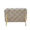 Homeroots Glam 74in Beige Velvet And Gold Loveseat 480897 - alternate 6