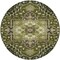 Homeroots 8' Olive Green Ivory And Brown Round Oriental Washable Indoor Outdoor Area Rug 600176 - alternate 5