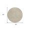 Homeroots 8' Taupe And Ivory Round Floral Washable Indoor Outdoor Area Rug 594673 - alternate 7